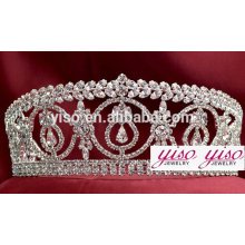 Los niños india perla diseñador de diamantes reales tiaras nupciales